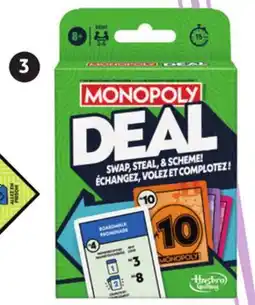 Canadian Tire 3. JEU DE MONOPOLY DEAL/ MONOPOLY DEAL offer