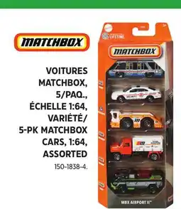 Canadian Tire Hot Wheels 5-PK MATCHBOX CARS offer