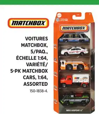 Canadian Tire Hot Wheels 5-PK MATCHBOX CARS offer