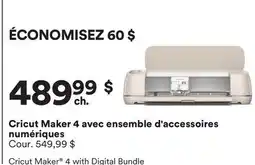 Michaels Cricut Maker 4 avec ensemble d'accessoires numériques offer