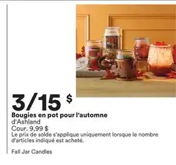 Michaels Bougies en pot pour l'automne d'Ashland offer