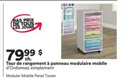 Michaels Tour de rangement à panneau modulaire mobile d'Ordonnez simplement offer