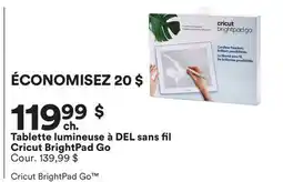 Michaels Tablette lumineuse à DEL sans fil Cricut BrightPad Go offer