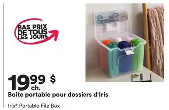 Michaels Boîte portable pour dossiers d'Iris offer