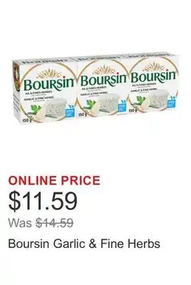 Costco Boursin Garlic & Fine Herbs offer