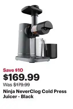 Best Buy Ninja NeverClog Cold Press Juicer - Black offer