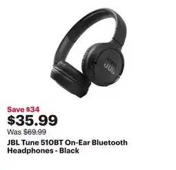 Best Buy JBL Tune 510BT On-Ear Bluetooth Headphones - Black offer