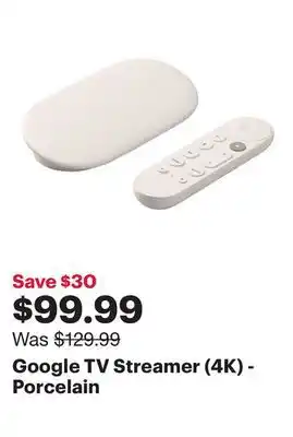 Best Buy Google TV Streamer (4K) - Porcelain offer