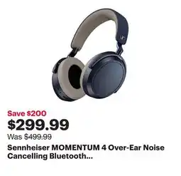 Best Buy Sennheiser MOMENTUM 4 Over-Ear Noise Cancelling Bluetooth Headphones - Denim - Only at Best Buy offer