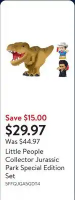 Walmart Little People Collector Jurassic Park Special Edition Set offer