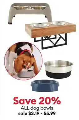 Petsmart Save 20% ALL dog bowls offer