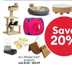 Petsmart Save 20% ALL Whisker City products offer