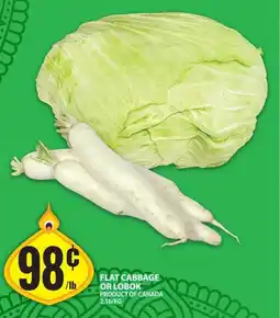 Food Basics Flat cabbage or lobok offer