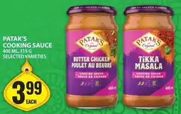 Food Basics Patak's cooking sauce offer