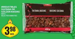 Food Basics Irresistibles sultana or golden raisins offer