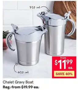 Kitchen Stuff Plus 4 PC. SET Chalet Gravy Boat offer