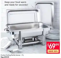 Kitchen Stuff Plus 3 PC. SET Cusina Chafing/Buffet Server-9 L offer