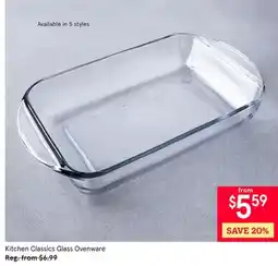 Kitchen Stuff Plus Kitchen Classics Glass Ovenware offer