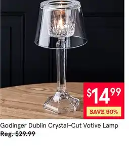 Kitchen Stuff Plus Godinger Dublin Crystal-Cut Votive Lamp offer