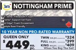 Surplus Furniture Nottingham Prime Tight Top Firm Queen Set W/ 2 Split Boxes offer