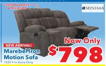 Surplus Furniture Maribel Iron Motion Sofa offer