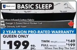 Surplus Furniture Basic Sleep Queen Mattress Set offer