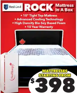 Surplus Furniture Rock Extra Firm Queen Mattress in a Box Set offer