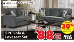 Surplus Furniture Lilly Surge Anchor Sofa/Loveseat Set offer