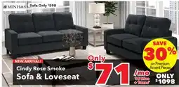 Surplus Furniture Cindy Rosie Smoke Sofa/Loveseat Set offer