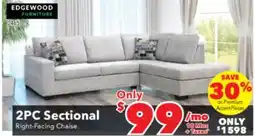 Surplus Furniture Naples Silver 2Pc Sectional offer