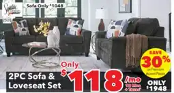 Surplus Furniture Erinslane Dusk Sofa/Loveseat set offer