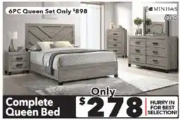 Surplus Furniture Wesley Light Grey Queen Bed offer
