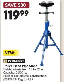 Princess Auto Roller-Head Pipe Stand offer