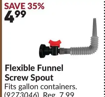 Princess Auto Flexible Funnel Screw Spout offer