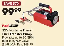 Princess Auto 12V Portable Diesel Fuel Transfer Pump offer