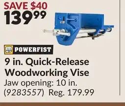 Princess Auto 9 in. Quick-Release Woodworking Vise offer