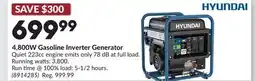 Princess Auto 4,800W Gasoline Inverter Generator offer