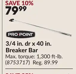Princess Auto 3/4 in. dr x 40 in. Breaker Bar offer