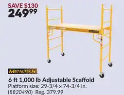 Princess Auto 6 ft1,000 lb Adjustable Scaffold offer