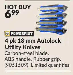 Princess Auto 4 pk 18 mm Autolock Utility Knives offer