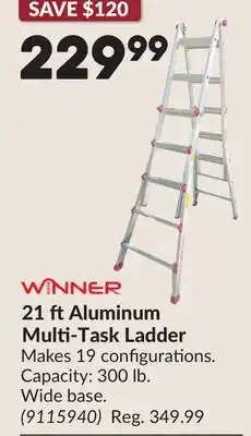 Princess Auto 21 ftAluminum Multi-Task Ladder offer