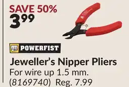 Princess Auto Jeweller's Nipper Pliers offer