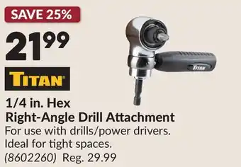 Princess Auto 1/4 in. Hex Right-Angle Drill Attachment offer