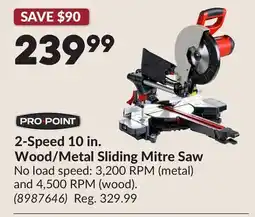 Princess Auto 2-Speed 10 in. Wood/Metal Sliding Mitre Saw offer