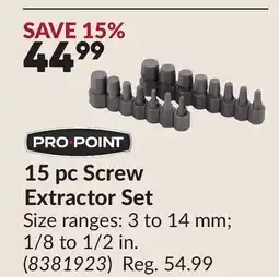 Princess Auto 15 pc Screw Extractor Set offer