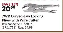 Princess Auto 7WR Curved-Jaw Locking Pliers with Wire Cutter offer