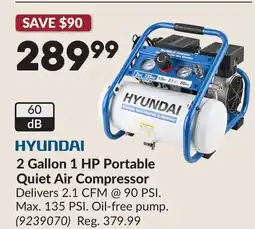 Princess Auto 2 Gallon 1 HP Portable Quiet Air Compressor offer