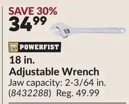Princess Auto 18 in. Adjustable Wrench offer