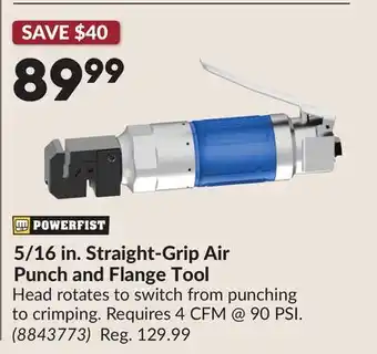 Princess Auto 5/16 in. Straight-Grip Air Punch and Flange Tool offer