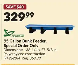 Princess Auto 95 Gallon Bunk Feeder offer